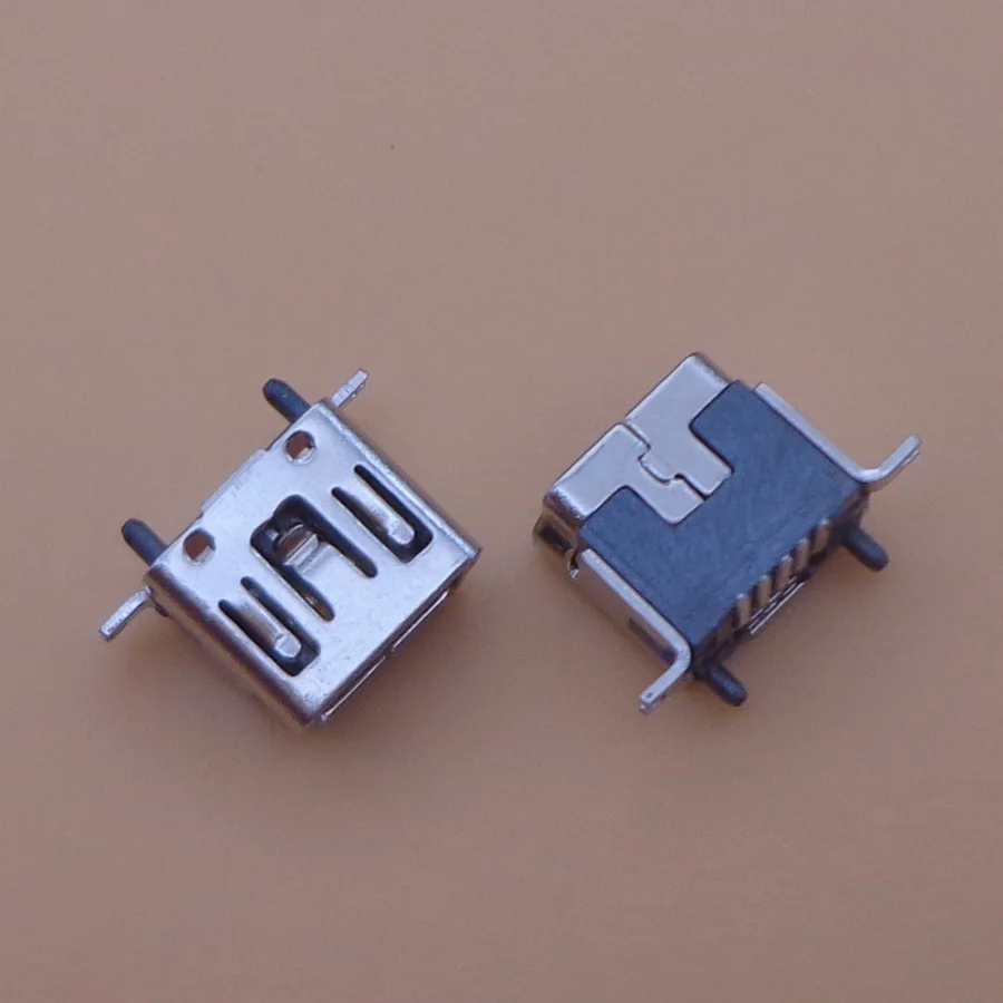 5 шт. мини USB Тип B гнездо контактный DIP вертикальные ножки PCB 180 градусов разъем V3