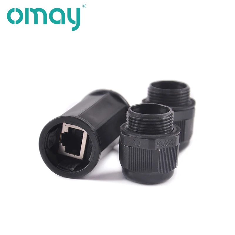Prova Dip67 Água Conector Ip67 Ethernet Cabo de Rede Conector Cabeça Dupla Adaptador Extensão do Acoplador para Cat5 8p8c Rj45 à - Imagem 2