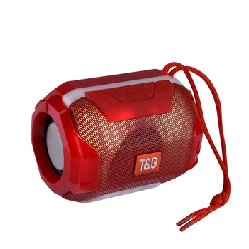 

Original Brand TG162 Speaker Bluetooth Portable Bass Subwoofer Speakers LED Stereo Outdoor Soundbar 1200mAh Support FM USB TF