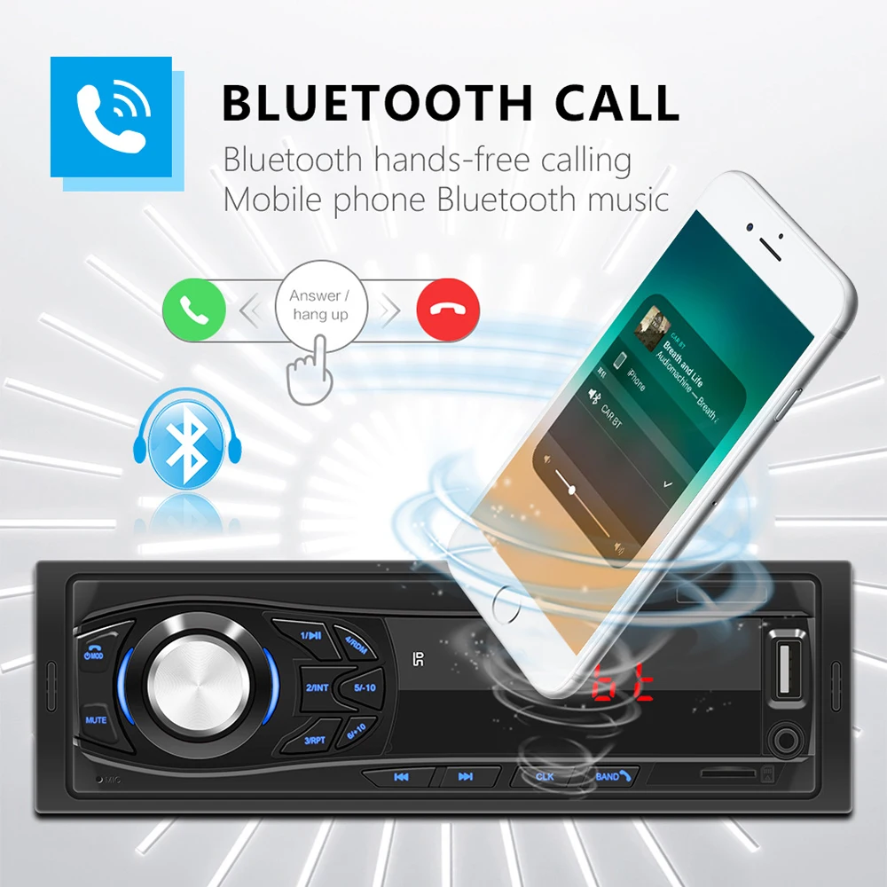 Автомагнитола kebidu стерео система с Bluetooth FM радио Aux входом SD картой USB 12 В