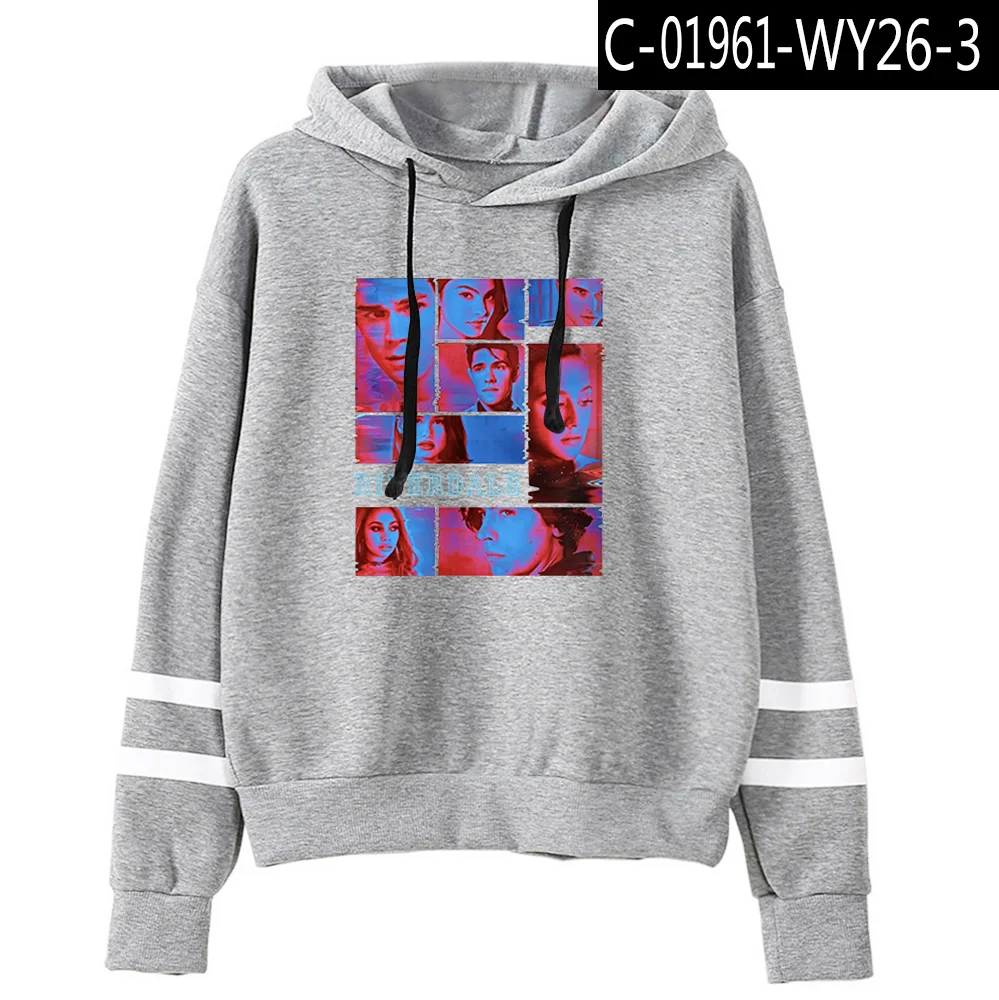 Grey Riverdale Fashion Printed Hoodies Women/Men Long Sleeve Hooded Sweatshirts Unisex Trendy Street Style Clothes - Цвет: Grey