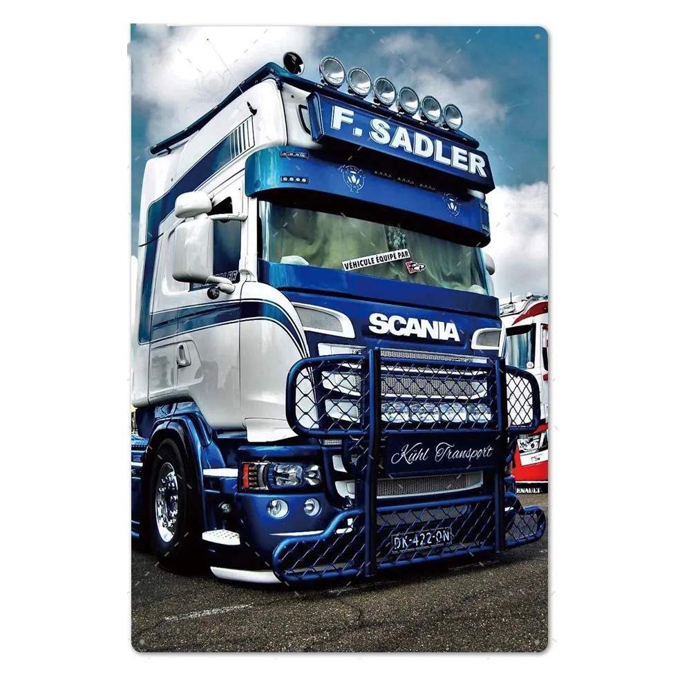 RE2236 Scania металлическая табличка, металлическая винтажная Жестяная Табличка, металлический плакат, Настенный декор для гаража, бара, паба, человека, пещеры, декоративная тарелка - Цвет: RE2236