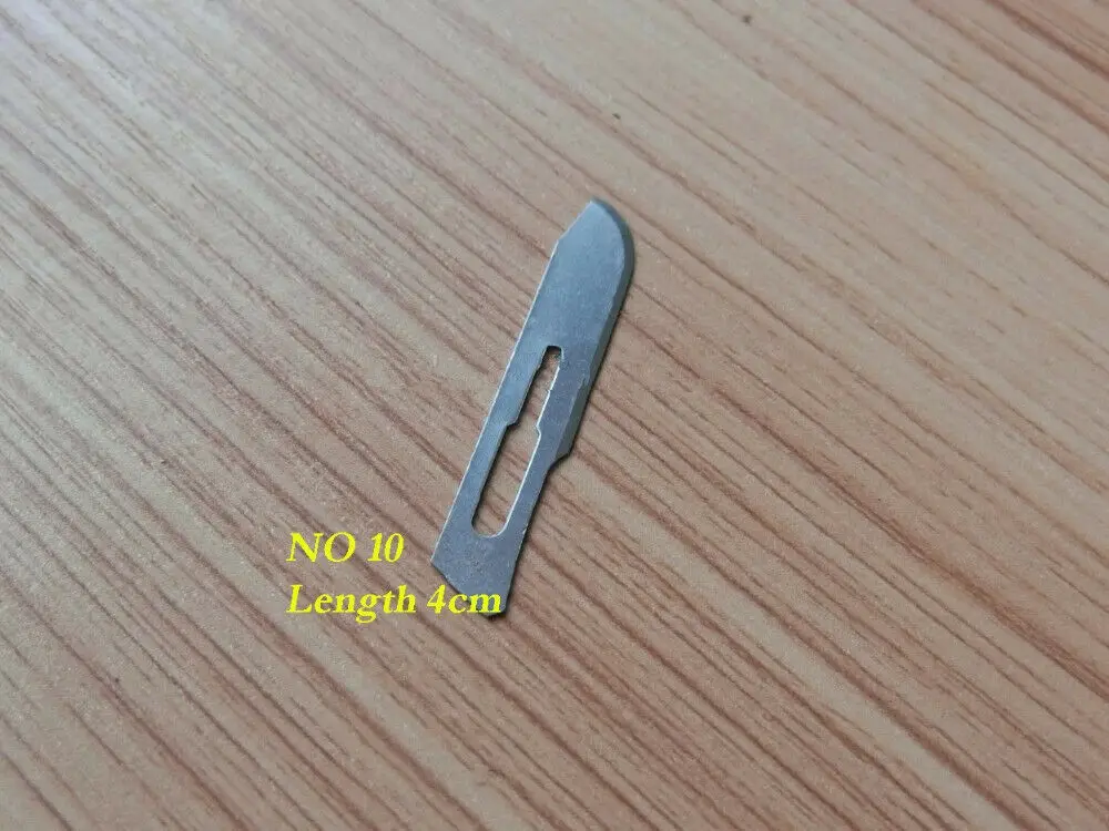 Blades 10-100pcs Углеродистая сталь хирургические скальпель лезвия, коробка из 100 шт, хирургические лезвия номер 10,11, 12,15, 18,20, 21, 22.23.24.25 - Цвет: Blades 10-100pcs