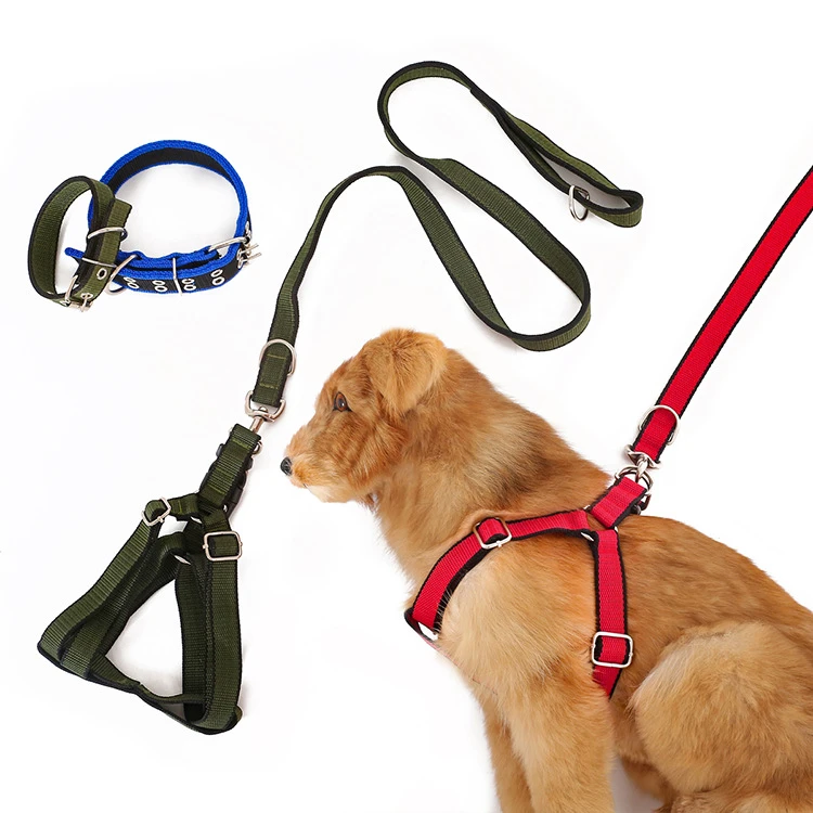 Conjunto completo de correas para el pecho para perro, correas de nailon para perros, correas de agarre bandana para perros, collares perros pitbull|Correas| - AliExpress