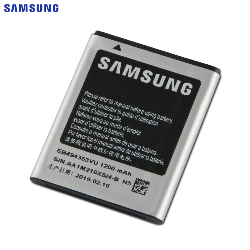 SAMSUNG оригинальный сменный аккумулятор EB494353VU для Samsung GT S5570 S5232 S5330 C6712 S5750 i559 EB494353VA