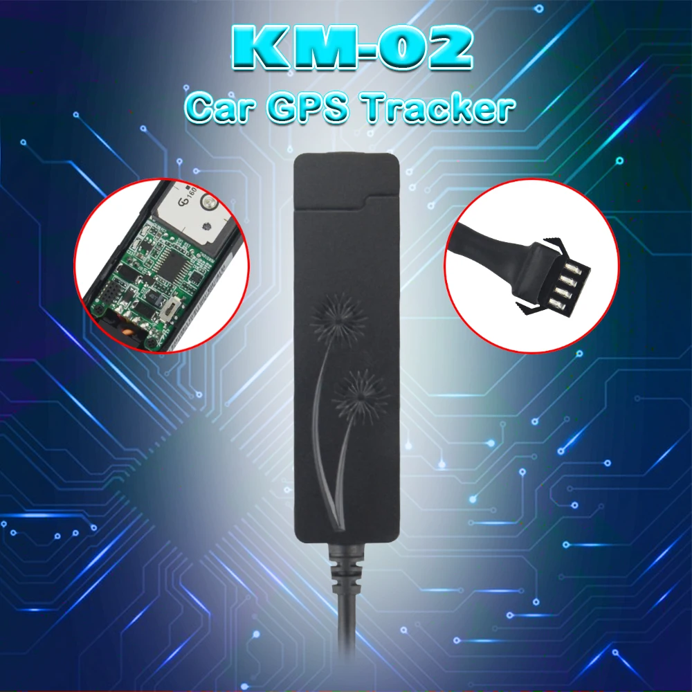 KM-02 мини gps трекер для автомобиля gps отслеживание слепой области загрузка данных с выключением питания/превышение скорости/Гео-забор сигнализации