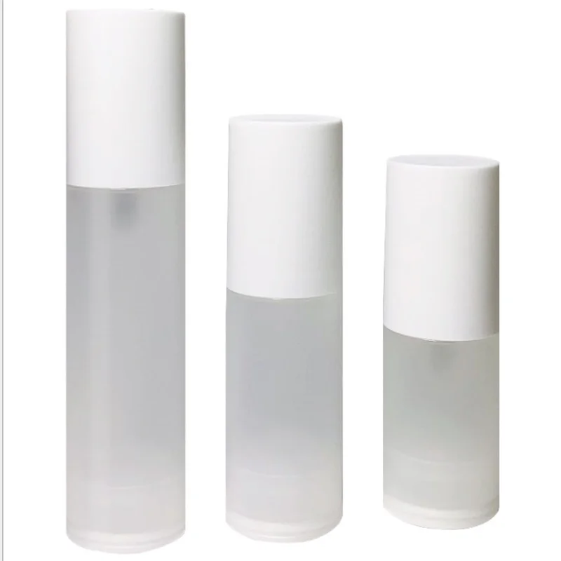 

free shipping 50pcs/lot PP frosted spray lotion bottle for 15ml 20ml 30ml 50ml travel beauty cosmetic packaging empty bottle