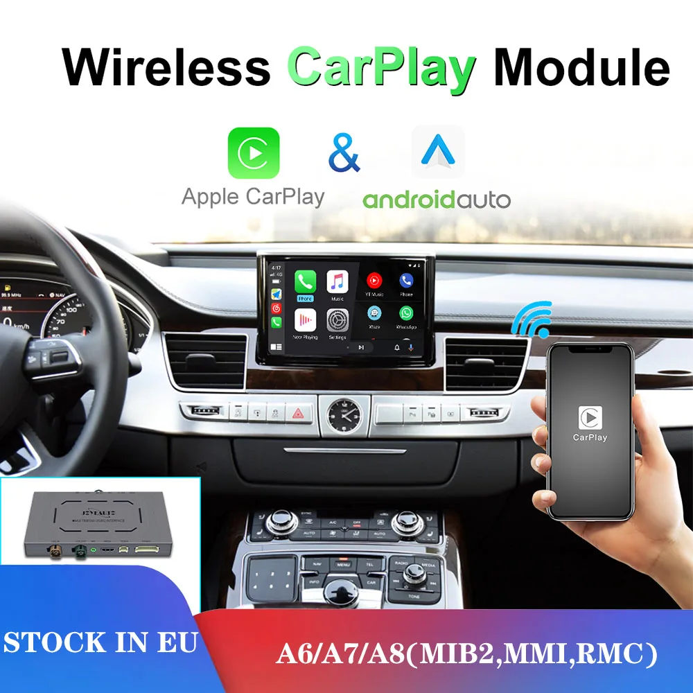 

Wireless Apple Carplay module For A6A7A8(MIB2,MMI,RMC) iOS13 Android Mirror Car Play Android Auto wired ai box Airplay