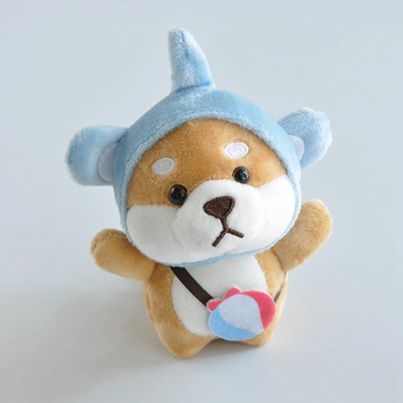 10 см Kawaii мягкие животные Шиба Китайский Зодиак платье плюшевый брелок собака стежка куклы детские игрушки