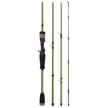 

Mang Snake Green 2.1M 4 Section Carbon Fiber Fishing Rod Travel Ultralight BaitCasting Lure 2G-22G M Pole