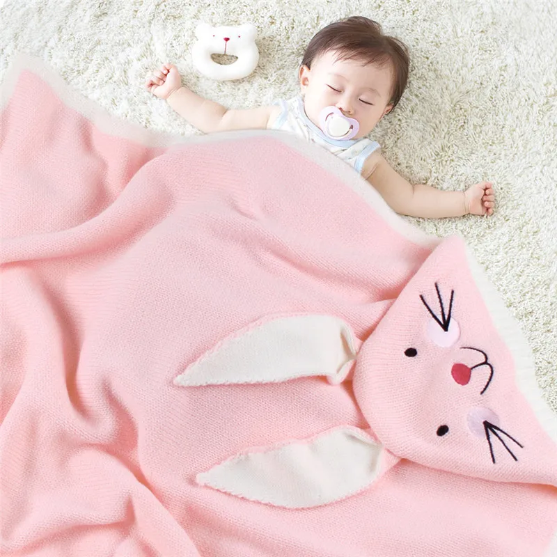 Baby stroller sleeping bag Winter Newborn Baby Warm Cartoon Knitt Swaddle Hooded Blankets Wrap Sleeping Bag baby blanket #4O22 (12)