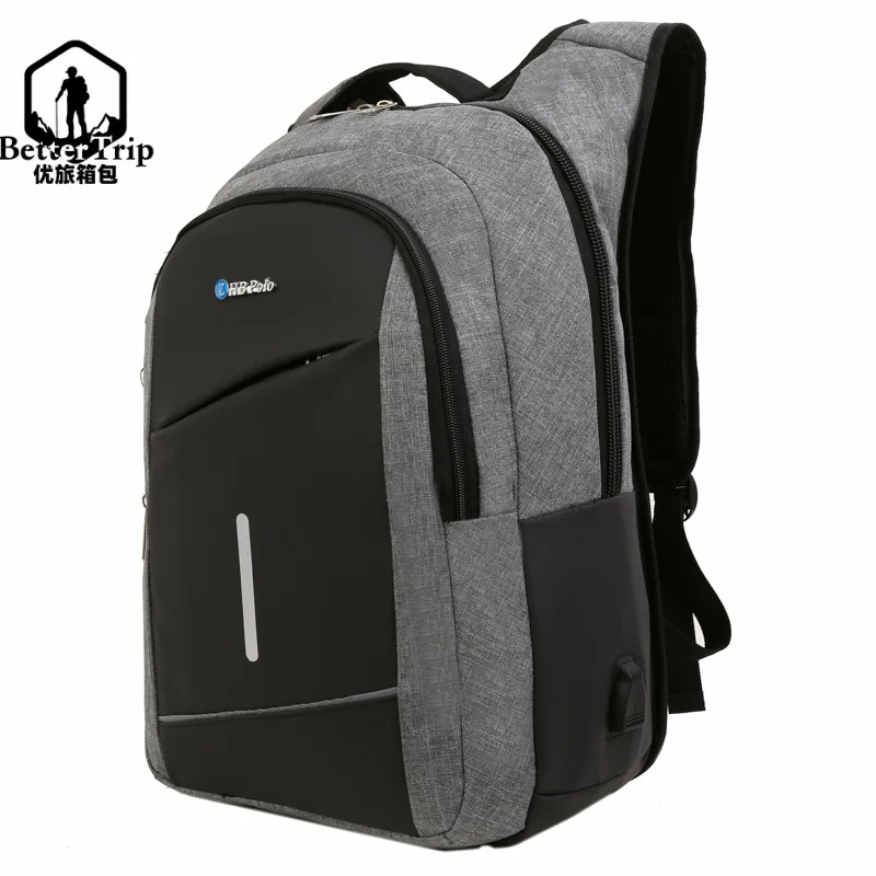

New Style Backpack Men's Women's USB Charging Backpack Computer Bag Password Lock Theft Waterproof Reflective Backpack