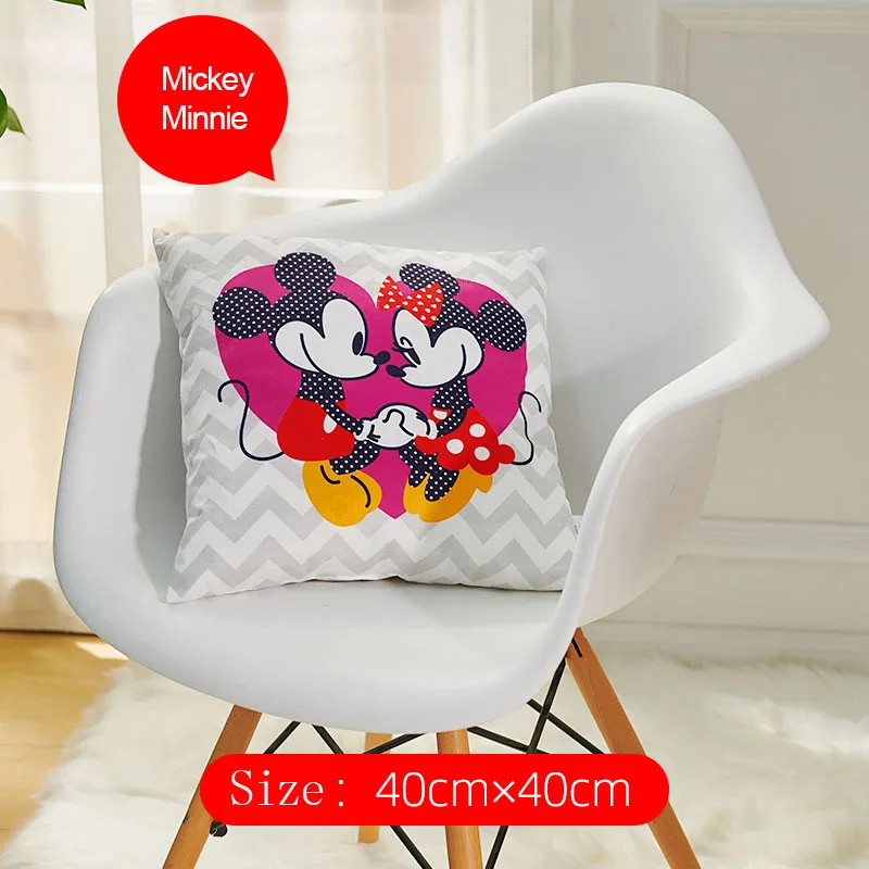 Disney с Микки-Маусом с героями комиксов Марвел, узор 40 х 40 см мультфильм Подушка диванная подушка офисная Подушка спинка кровати Автомобильная подушка под поясницу - Цвет: Color8
