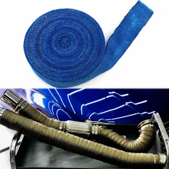 

5M Blue Heat Insulation Wrap Exhaust Header Pipe Tape Cloth For Car Motorcycle