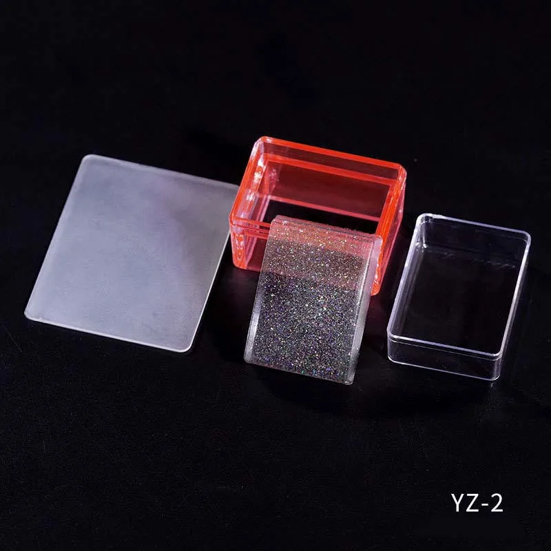 Двухсторонний силиконовый штамп для дизайна ногтей со скребком 17 видов стилей Opt желе штамповки набор для переноса штамповки пластины изображения ногтей инструменты - Цвет: NO.6