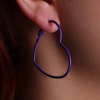 

2020 Hot Sale Limited Zinc Alloy Geometric Earings Aretes Oorbellen South Korea Simple Ins Love Taro Girl's Ear Nail Clip
