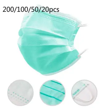 

200/100/50/20PCS Kids Ear loop Masks Non-woven 3-layerMasks Disposable Safe Breathable Face Mouth Mask