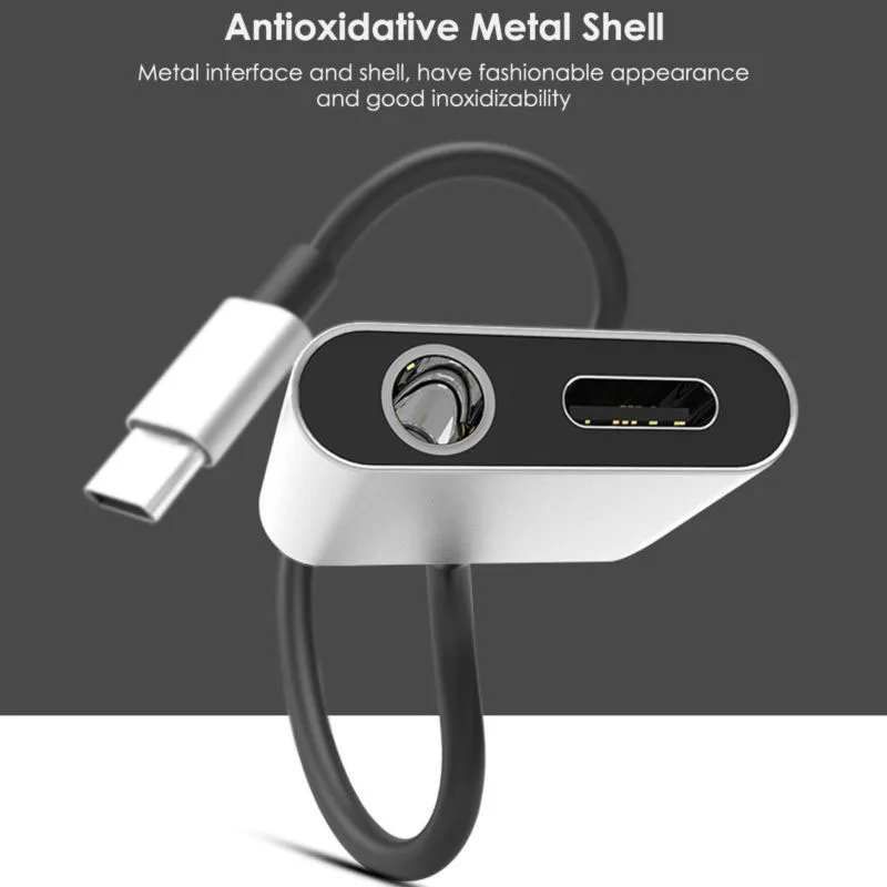 Адаптер с аудиоразъемом до 3,5 мм Кабели 2 в 1 тип наушников C USB-C AUX аудио высококачественный алюминиевый сплав