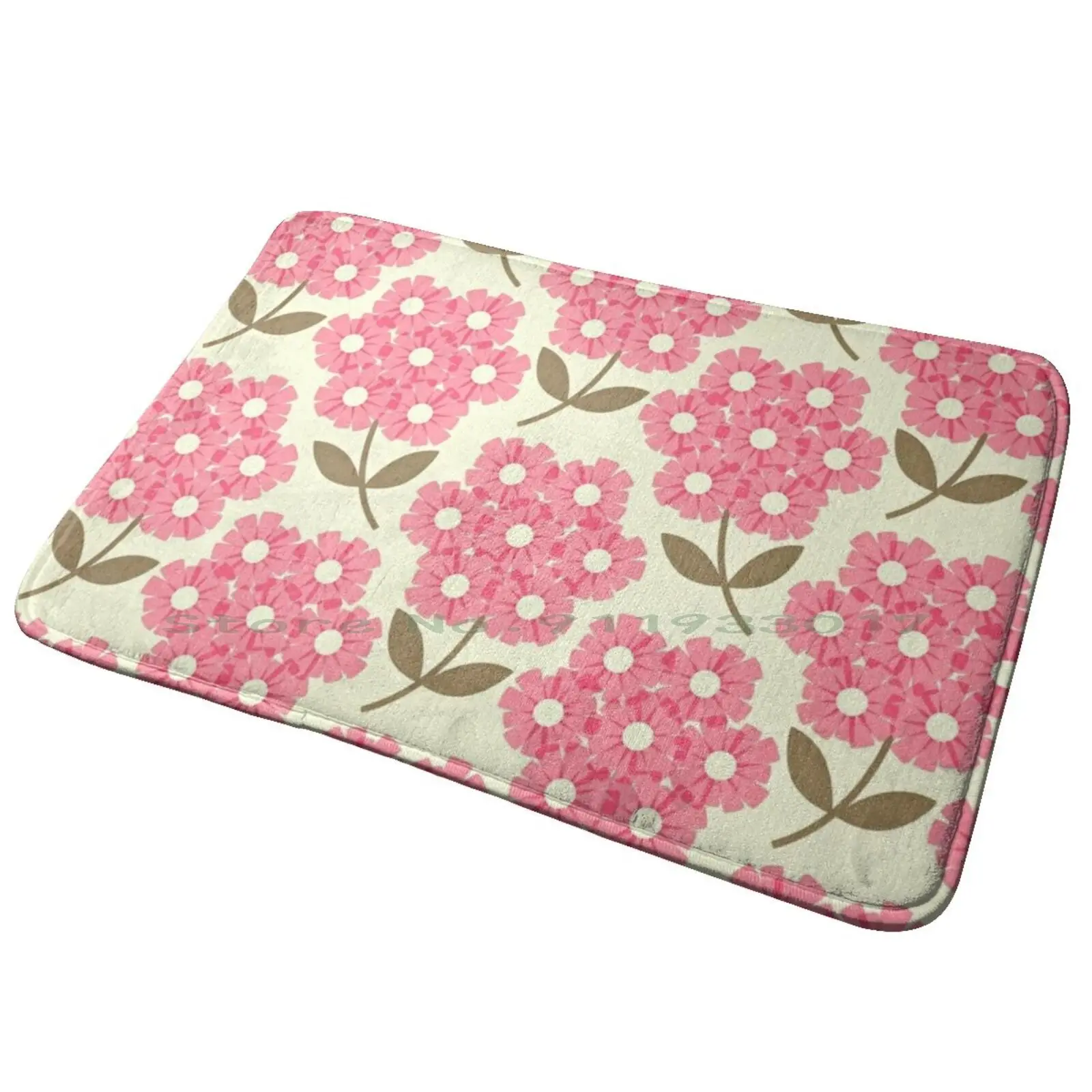 Orla Kiely Pink Floral Abstract Design Tappetino Per Porta D'Ingresso Tappetino Da Bagno My Little My Little Stuff My Little Maglione My Little