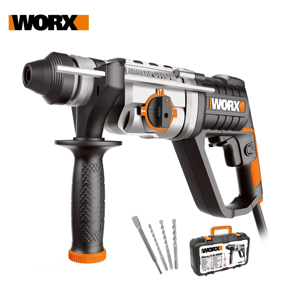 Worx перфоратор 800W WX339 электрический 26 мм 3in1 переменная скорость дрель драйвер