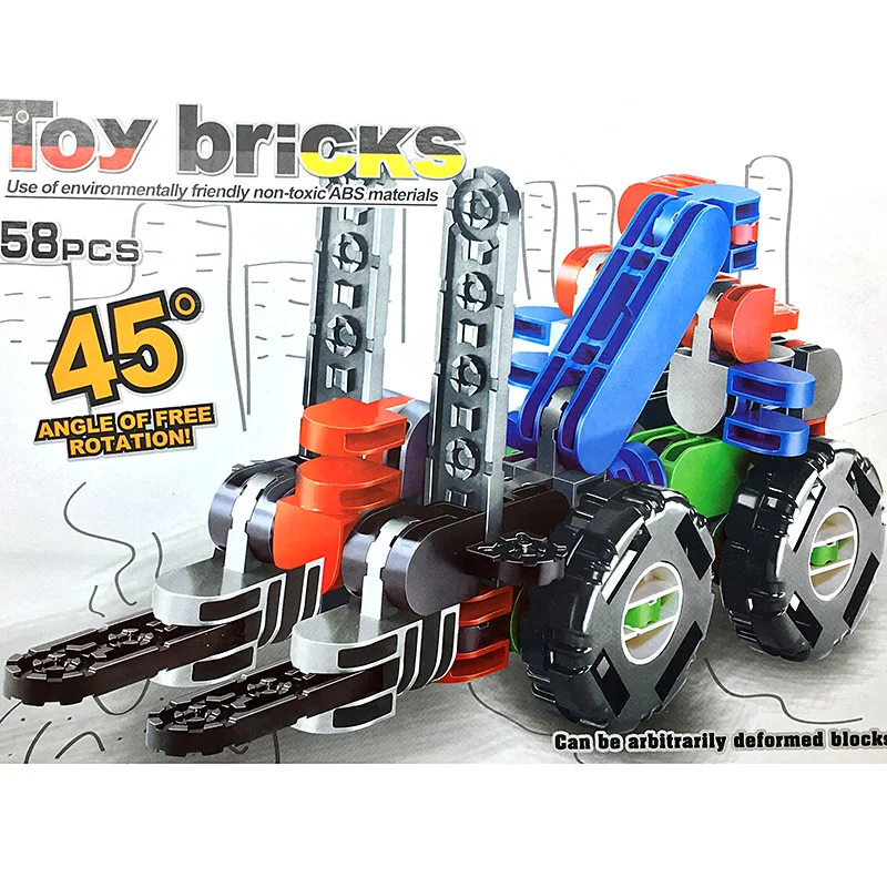 DIY interactive toys for children toys gifts for assembling and assembling deformation car Assembling building blocks toy gift