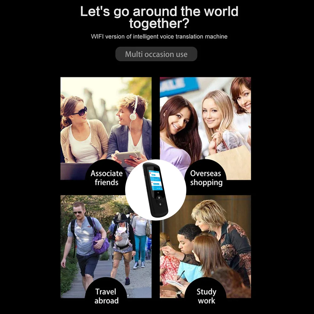 

41 Languages Wireless Recording Real Time USB Charging Lightweight Portable Smart Translator Support Offline Button Instant