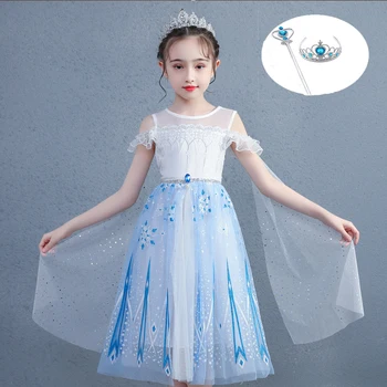 

2020 Fashion Summer Dress Baby Girls Clothes Elsa Princess Dress Infant Girl Fantasy Dress Kids Topics For Girls 12 Years Old