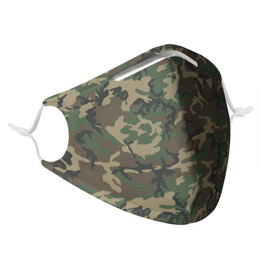 

Camouflage pattern male and female respirator with 4Pcs filter, stylish reusable respirator, non-disposable virus respirator