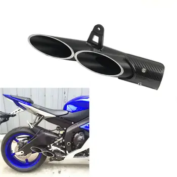 

Tail Pipe Motorcycle exhaust pipe Slip Black Parts Accessories Dual Outlet