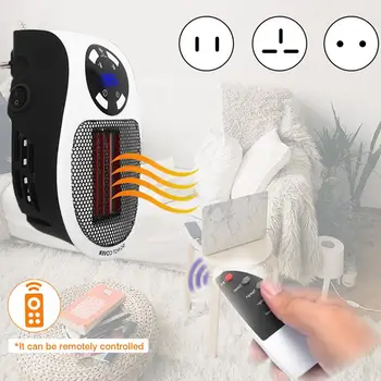 

Electric Wall Heater Mini Portable Plug-in Personal Multifunctional Warmer For Indoor Heating Any Place Adjustable Thermostat