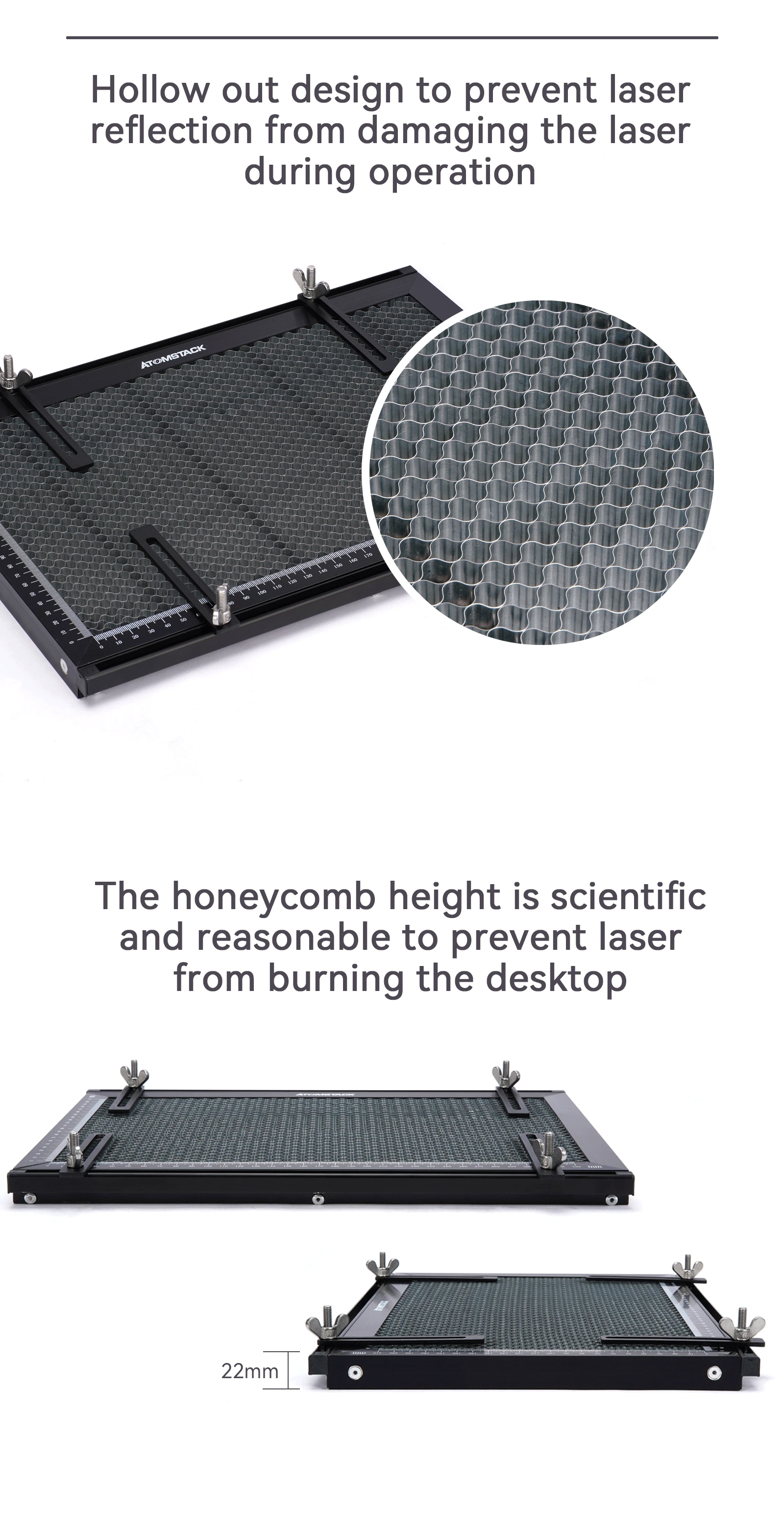 printer motor ATOMSTACK Laser Cutting Honeycomb Board Engraving Working Platform 380x284x20mm for CO2 or Diode Laser Engraver Cutting Machine 3d printed motor