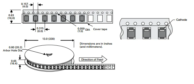 Выпрямители 3,0 Amp 100V 150ns RS3B