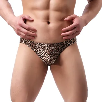 

Men's High-Profile Low-Waist Sexy Underwear Leopard-Print Underwear Gay Briefs Comfortable men Briefs Shorts Cueca Male Panties