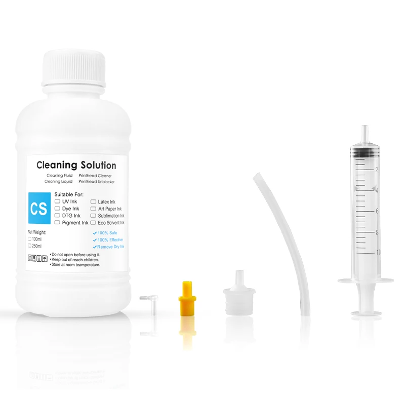 250ML DTG Cleaning Solution Textile InK Garment Ink Print Head Cleaning Liquid Capping Station Fluid DTG Ink Cleaner