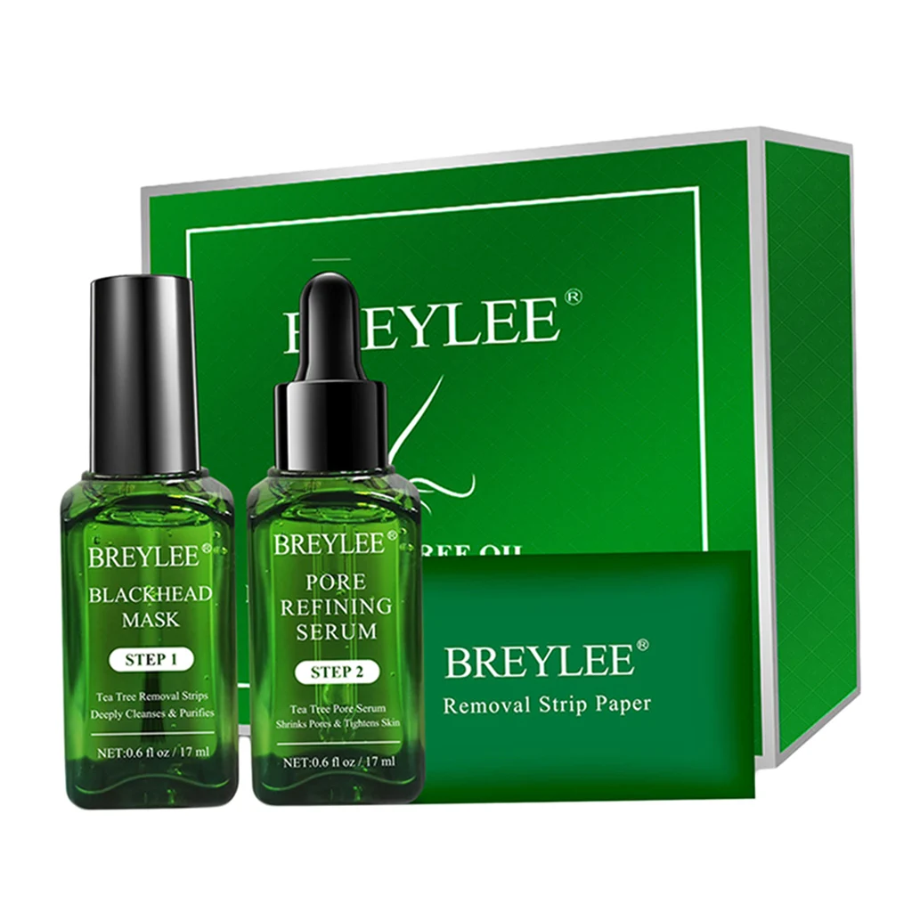 BREYLEE  Blackhead Remover Kit Removing Mask 2 in 1 Blackhead Solution Kit for Pores Acne Treatment Shrinks Pore Peel Off