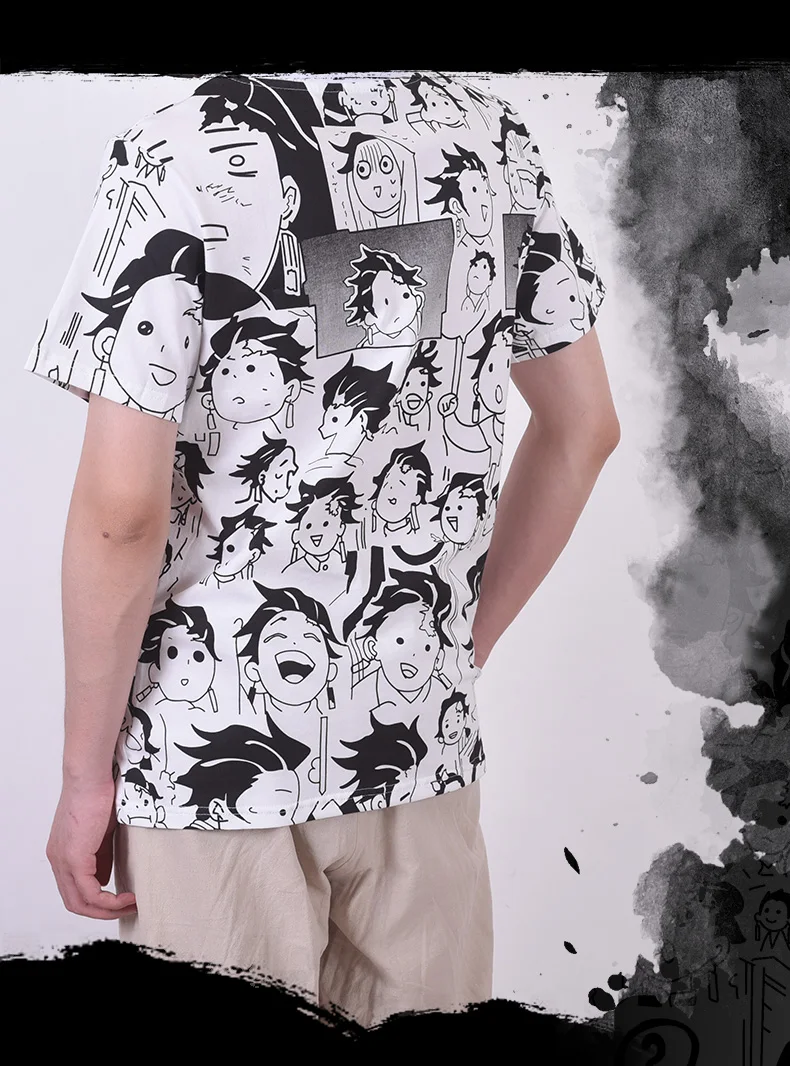 Костюм для косплея «Demon Slayer Kimetsu no Yaiba» Kamado Tanjirou; забавная Милая футболка; хлопковый свитер; толстовки; пуловер; спортивная одежда
