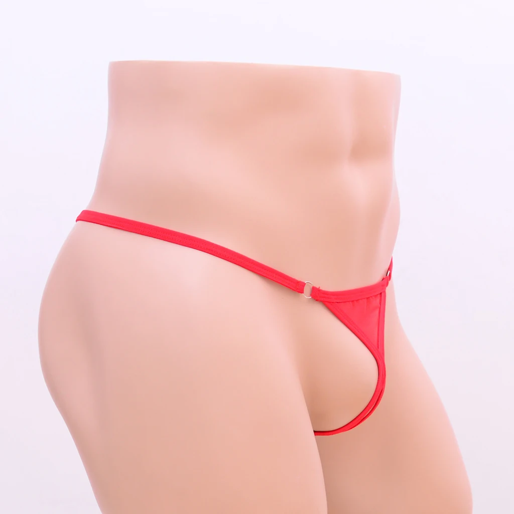 Mens Open Crotch Underwear T Back Thong