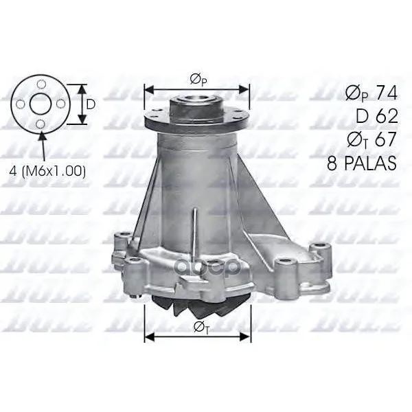 Насос Водяной Ssang Yong Musso 2.8d96 Dolz арт. M376