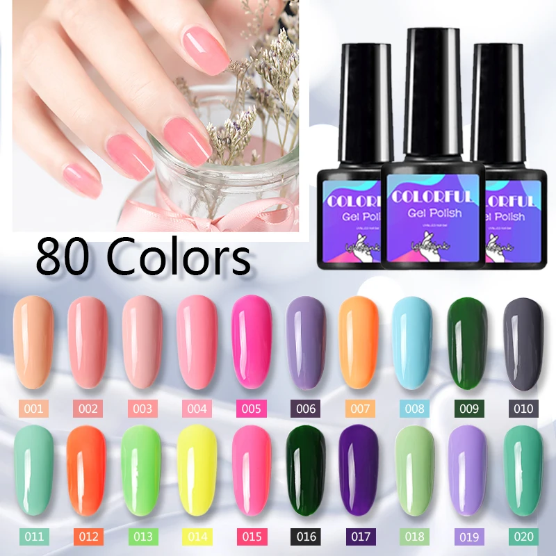 

Lghzlink 7.5ml UV gel nail polish Vernis Semi Permanant Led Nail Primer Holographic Gel Nail Polish Gellack Nail Art top coat