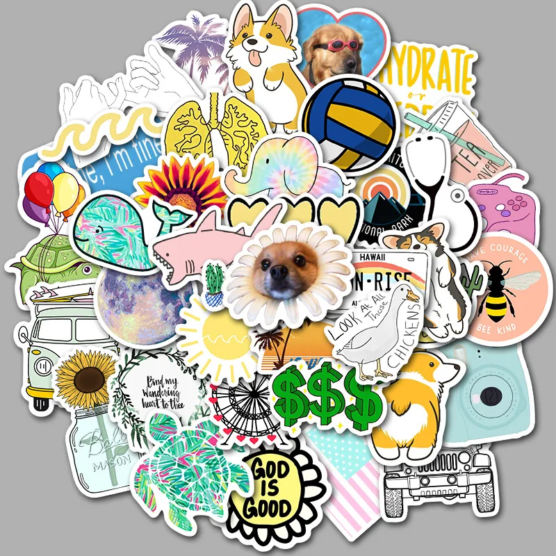 100 шт. логотип Adventure Time Милая наклейка s свежая Классическая гитара наклейка для автомобиля s Наклейка аниме наклейка s Наклейка для скейтборда s TZ000G - Цвет: TZ131