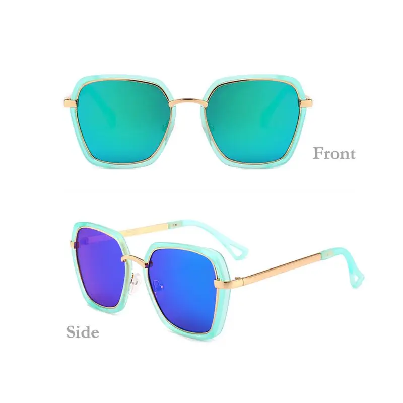 Kids Punk Round Square Sunglasses Baby Boys Girls Metal Sun Glasses UV400 CORD