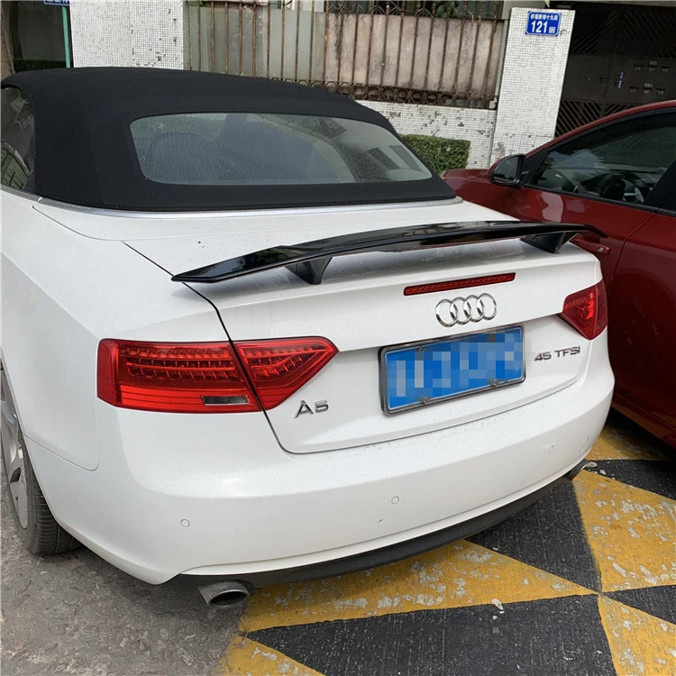 For Audi A5 coupe Spoiler 2012- Audi A5 cabriolet open car Spoiler TF ABS plastic Material Car Rear Wing Color Rear Spoiler