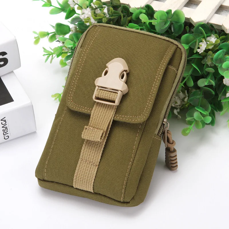 6 Inch Hot Mobile Phone Bag Quality Men's Cigarette Mobile Phone Waist Bag Outdoor Casual High Quality Fanny Pack - Цвет: Green