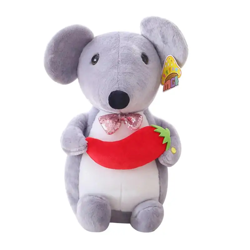 Чучело плюшевая мышь игрушка с дизайном Чили кукла мягкая животное игрушечная крыса декоративная детская Подарочная кукла - Цвет: C45CM