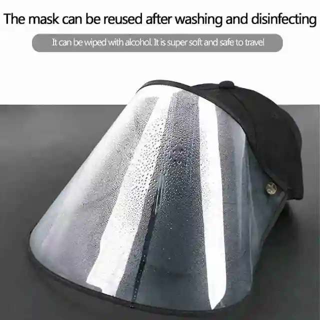 US $7.33  Anti Full Face Protection Baseball Hat Outdoor Isolat Protective Mouth Mask Antivirus Transmission 