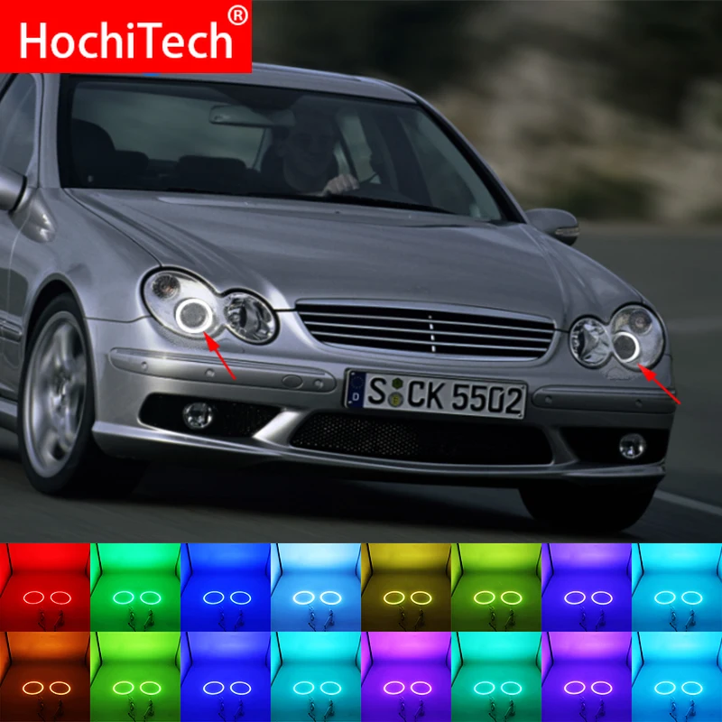 Разноцветные RGB светодиодные глаза ангела кольцевой глаз Ореола Радиоуправление