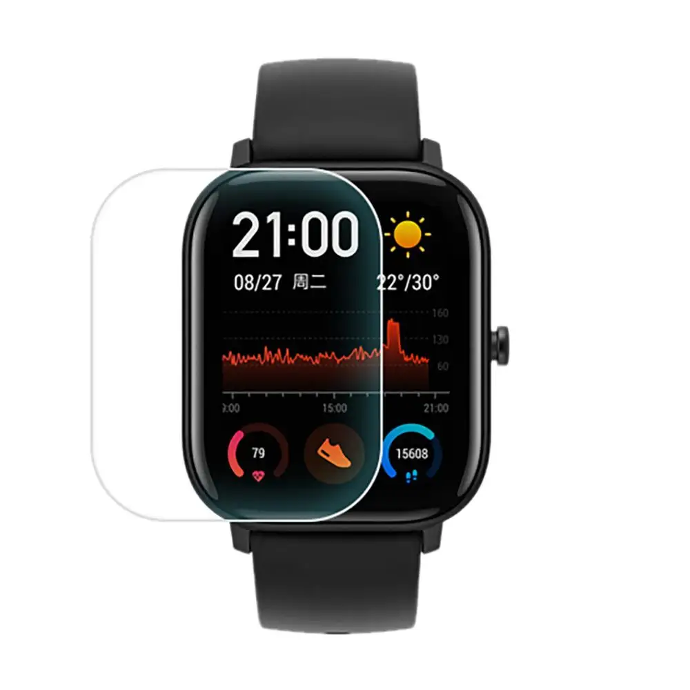 

Mnycxen 5pc Ransparent Full Cover Clear Soft Screen Protection Film For Huami Amazfit GTS Screen Protector for Huami Amazfit GTS