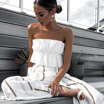 

Fashion Women Summer Sleeveless Solid Color Sexy Confortable Tube Tops Off Shoulder Vest Ruffle Beach Tops Girl Ruffles Camis