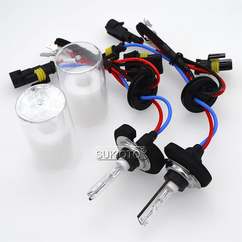 SUKIOTO Premium Cnlight HID Headlight Bulb H1 H3 H7 H11 HB3 HB4 D2H Auto Headlamp Light 4300K 5000K 6000K For 35W Xenon Ballast Kit (4)