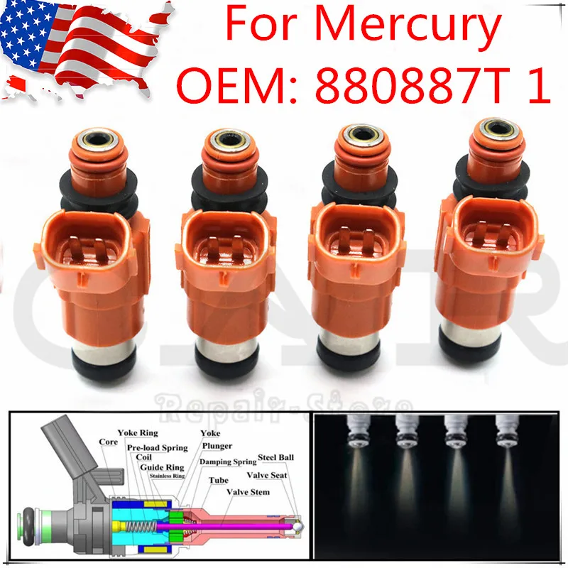 880887T 1 880887T1 новые Топливные форсунки CDH210 для Yamaha F115 л.с. подвесной Mercury 115 EFI 4